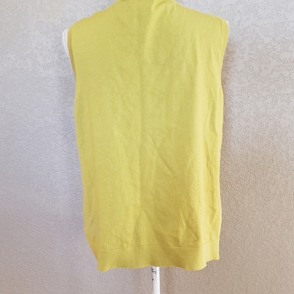 Pendelton sweater vest part silk and cotton size XL. Color lime green - Picture 6 of 8